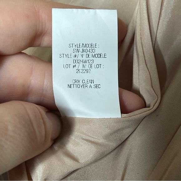 Helmut Lang blush pink v neck one button blazer cotton mix sz 0 - Picture 7 of 8